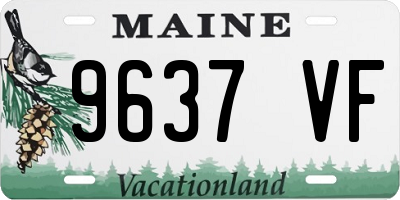 ME license plate 9637VF