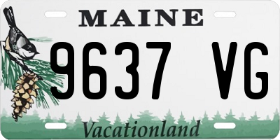 ME license plate 9637VG