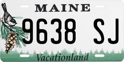 ME license plate 9638SJ