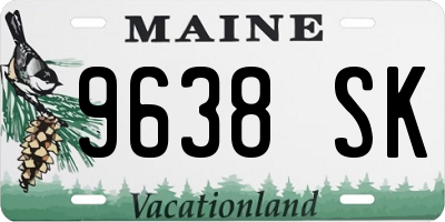 ME license plate 9638SK