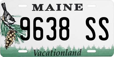 ME license plate 9638SS