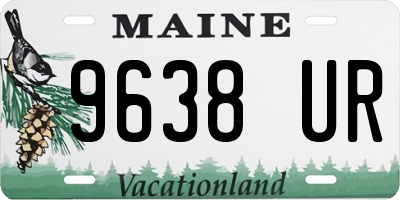 ME license plate 9638UR