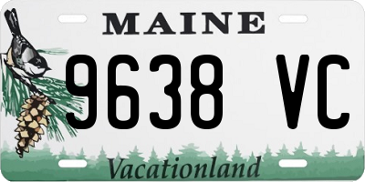 ME license plate 9638VC