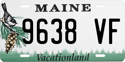 ME license plate 9638VF