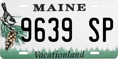 ME license plate 9639SP