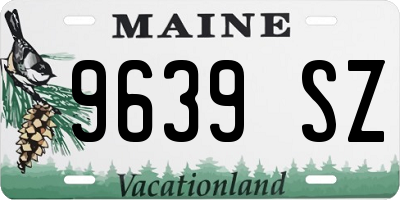 ME license plate 9639SZ