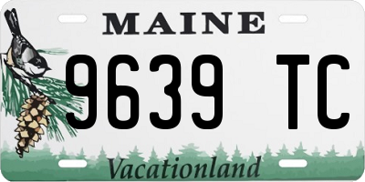 ME license plate 9639TC