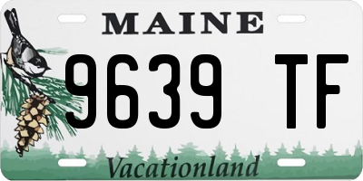 ME license plate 9639TF