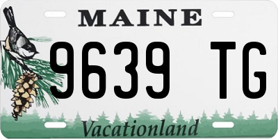 ME license plate 9639TG