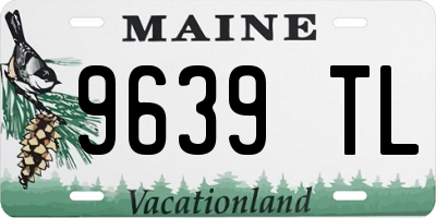 ME license plate 9639TL