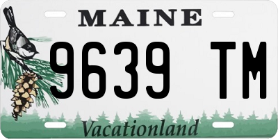 ME license plate 9639TM