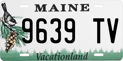 ME license plate 9639TV