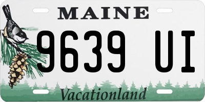 ME license plate 9639UI