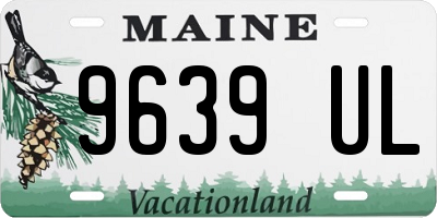 ME license plate 9639UL