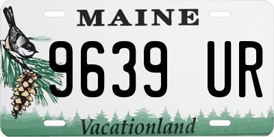 ME license plate 9639UR