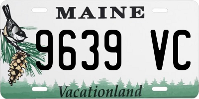 ME license plate 9639VC