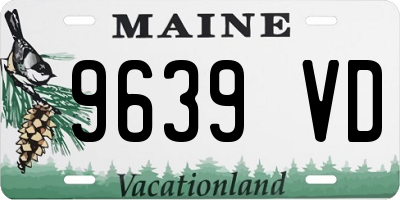 ME license plate 9639VD