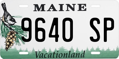 ME license plate 9640SP