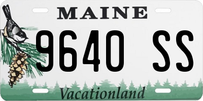 ME license plate 9640SS