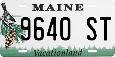 ME license plate 9640ST