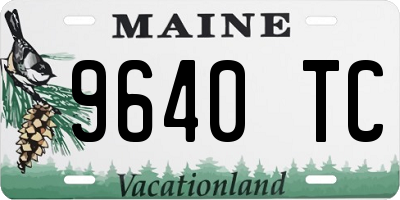 ME license plate 9640TC