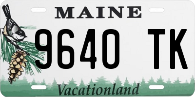 ME license plate 9640TK