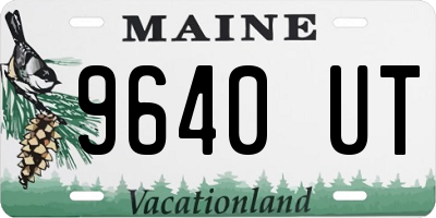 ME license plate 9640UT