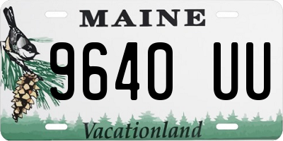 ME license plate 9640UU