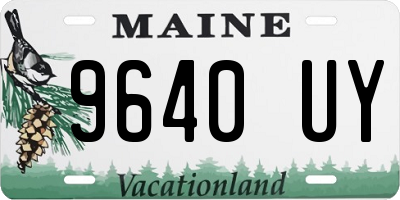 ME license plate 9640UY