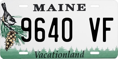 ME license plate 9640VF