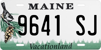 ME license plate 9641SJ