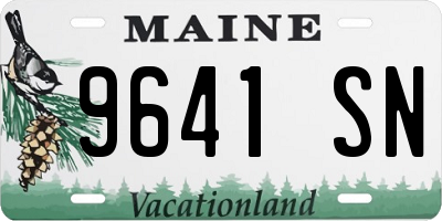 ME license plate 9641SN