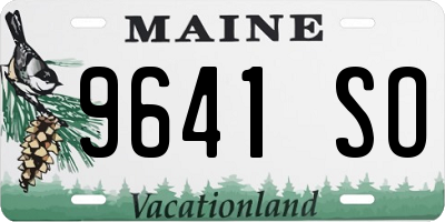 ME license plate 9641SO
