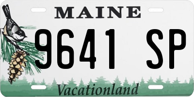 ME license plate 9641SP