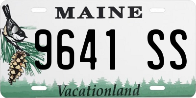 ME license plate 9641SS