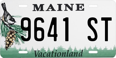 ME license plate 9641ST