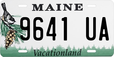 ME license plate 9641UA