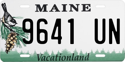 ME license plate 9641UN