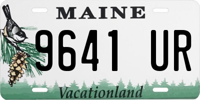ME license plate 9641UR