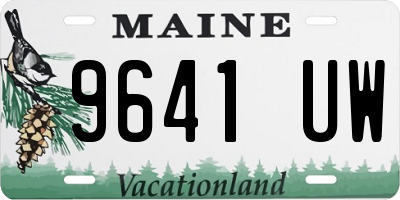 ME license plate 9641UW