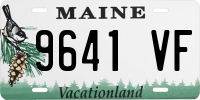 ME license plate 9641VF