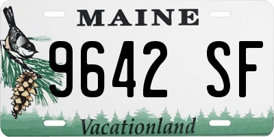 ME license plate 9642SF