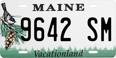 ME license plate 9642SM