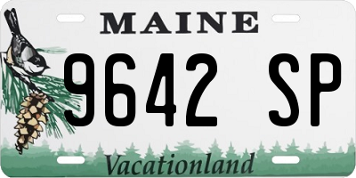 ME license plate 9642SP
