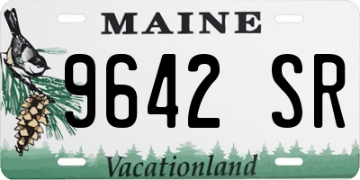 ME license plate 9642SR