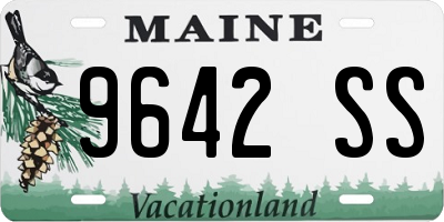 ME license plate 9642SS