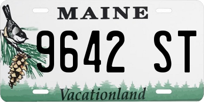 ME license plate 9642ST