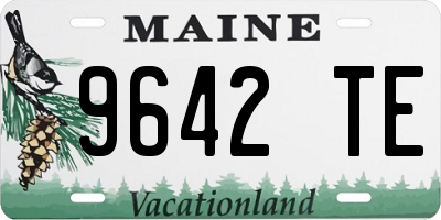 ME license plate 9642TE