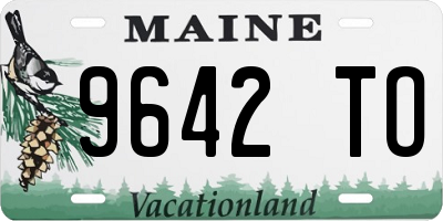 ME license plate 9642TO