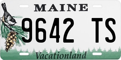 ME license plate 9642TS